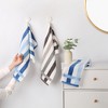 REGALWOVEN Striped Absorbent Soft Cotton Hand Towels for Bathroom 13" x 29" 2 Pcs - 2 of 4