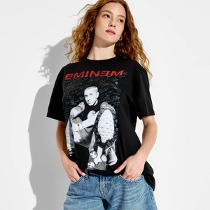 Eminem エミネム Tシャツ XL Women's Eminem Oversized Short Sleeve Graphic T-Shirt - Black XXL