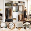 Besiost Freestanding Closet System with Hanging Rods and Mirror, Closet Storage Cabinet with Drawer and Shelves - 3 of 4