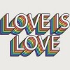 Adult Design By Humans Retro Love Is Love Pride By DudleyjazT-Shirt - 2 of 2