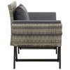 vidaXL Outdoor Sun Bed Grey rattan Poly Rattan 69.3 in - 3 of 4