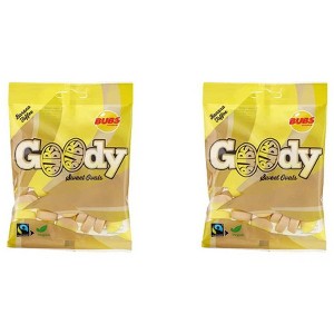 Bubs 2 Pack Goody Banana Caramel Toffee Ovals Authentic Swedish Gummies – Sweet Treats 90g Per Bag - 1 of 3