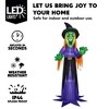 Joyfy 12 FT Tall Halloween Inflatable Witch with Built-in LED for Outdoor Decoration, Halloween Indoor Yard, Garden, Lawn Holiday Party Decoration - 2 of 4