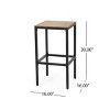 Christopher Knight Home Elkhart Outdoor Modern Industrial Acacia Wood 30 Inch Backless Barstools (Set of 2) - 3 of 4