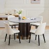 homfan Upholstered Dining Chairs Set of 2, Modern Kitchen Chairs with Thick Cushions, Wood Legs - 4 of 4