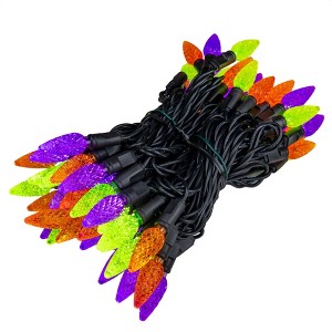 Novelty Lights C6 LED Christmas String Lights 70 Strawberry Bulbs (Green Wire, 24 Feet) - 1 of 4