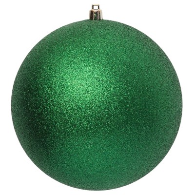 Season's Designs Christmas Tree 6" Green Glitter Shatterproof Seamless O