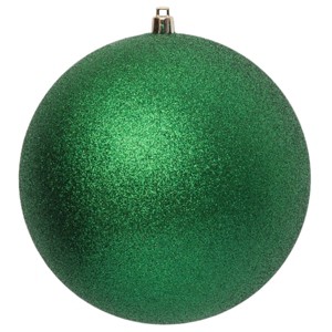 Season's Designs Christmas Tree 6" Green Glitter Shatterproof Seamless O - 1 of 2