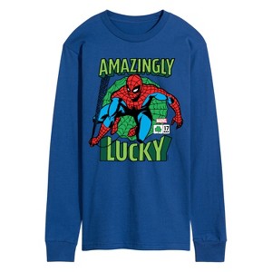 Men's - Marvel - Spider-man St. Patrick's Day Amazingly Lucky Long Sleeve Graphic T-Shirt - 1 of 4