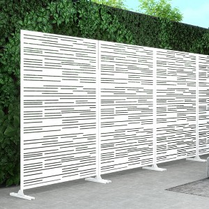 Dovelina Metal Outdoor Privacy Screen Freestanding Patio Decorative Screen (Set of 2) - 1 of 4