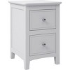 Streamdale 2 Drawers Solid Wood Nightstand End Table in White - 4 of 4