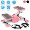 iMountek "Mini Stepper with Resistance Bands & Digital Timer, Max 330.7LBS, Quiet Home Workout Machine" PinkGrey - 4 of 4