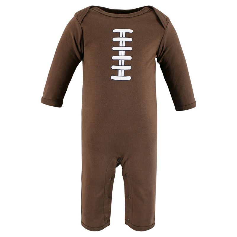 Hudson Baby Infant Boys Cotton Coveralls, Touch Down, 5 of 6