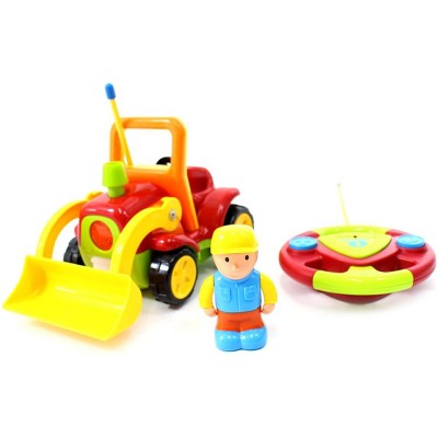 4" Cartoon RC Construction Truck Remote Control Toy For Toddlers (Red)