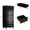 FUFU&GAGA Wardrobe Closet Classic Style 2 Door with Tall Legs - 3 of 4