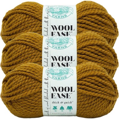 (Pack of 3) Lion Brand Wool-Ease Thick & Quick Yarn-Flax