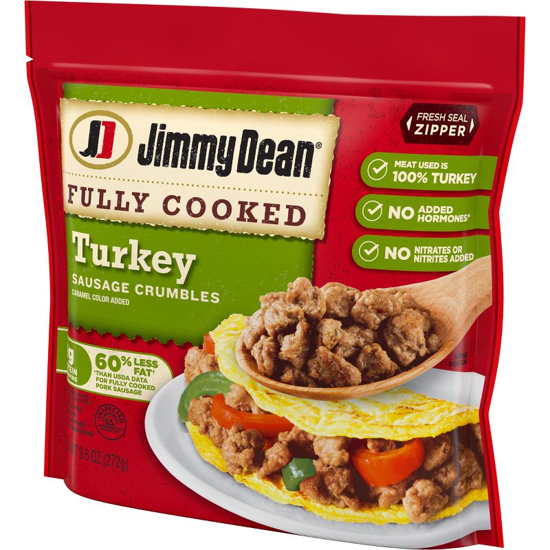Jimmy Dean Fully Cooked Turkey Sausage Crumbles - 9.6oz, 6 of 8