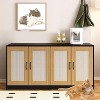 Double Litter Box Enclosure Furniture for 2 Cats, 47.2" Large Hidden Cabinet with Sisal Doors, Multi-Functional Cat TV Stand/Side Table - 3 of 4
