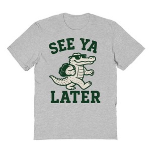 Rerun Island Men's See Ya Later Alligator Short Sleeve Graphic Cotton T-Shirt - Sport Grey XL - 1 of 4