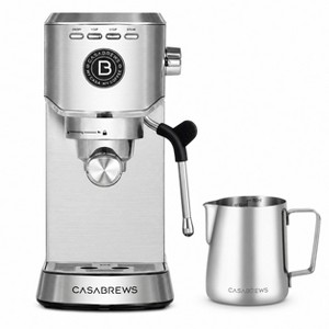 CASABREWS 5418 Basic Espresso Machine Bundle, 20-Bar Coffee Maker with ...