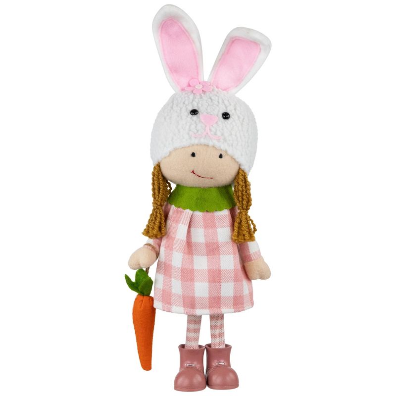 Northlight Girl in Bunny Hat Standing Easter Figurine - 13" - Pink and White, 1 of 6