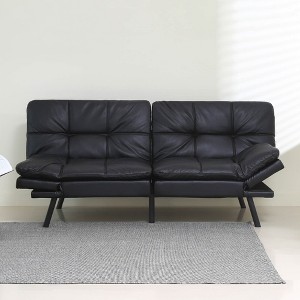LOVMOR Convertible Memory Foam Futon Couch Bed, Modern Folding Sleeper Sofa - 1 of 4
