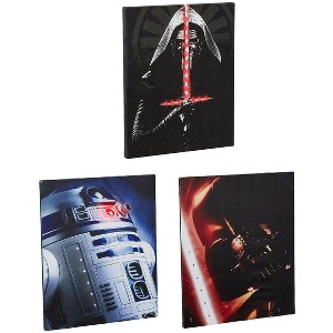 Seven20 Star Wars 23.9"x19.9" Illuminated Canvas Wall Art, Set of 3 - 1 of 4