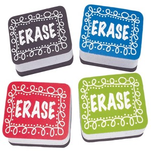 Ashley Productions Non-Magnetic Mini Whiteboard Erasers, Chalk Loop, Pack of 10 (Pack of 2) - 1 of 1