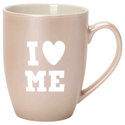 Elanze Designs I Heart Me Precious Pearl 10 ounce New Bone China Coffee Cup Mug