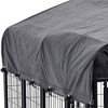 Lucky Dog 8ft x 4ft x 6ft Large Outdoor Dog Kennel Playpen Crate with Heavy Duty Welded Wire Frame and Waterproof Canopy Cover, Black (3 Pack) - image 3 of 4