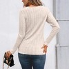 Coolmee Women's Lace Long Sleeve Shirt Fall Top Fashion Dreesy Casual Tunic Sweaters Mesh Clothes Trendy Work Cute Outfits - 4 of 4