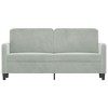 vidaXL 2-Seater Sofa Light Gray 55.1 in. Velvet - 3 of 4