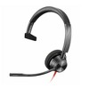 Poly Blackwire 3310-M Microsoft Teams Certified USB-C Headset - Mono - USB Type C, Mini-phone (3.5mm) - Wired - 32 Ohm - 20 Hz - 20 kHz - On-ear - - 4 of 4