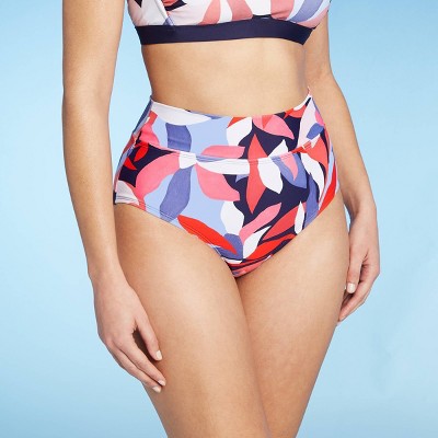 Women's Medium Coverage High Waist Bikini Bottom - Kona Sol™ Multi XS