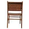 Carolina Living Whitney Leather Woven Chair - Set of 2 - Honey Gold - Tan Upholstery - 3 of 4