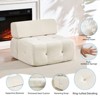 Mjkone Velvet Single Sofa, 1-Seater Modular Sofa Couch with Rivet Trim for Living Room - 2 of 4