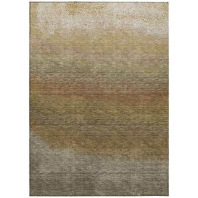 Taupe And Beige Ombre Washable Indoor Outdoor Area Rug