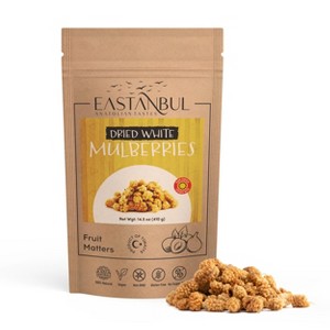 Eastanbul Mulberry, Dried Mulberries, Sun Dried White, Natural, Unsweetened, Vegan, Non-GMO, Gluten Free, 14.5oz - 1 of 4