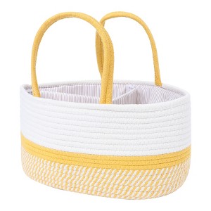 Unique Bargains Woven Handcrafted Odorless Cotton Rope Storage Basket 14.2 x 9.1 x 7.1 Inch 1 Pc - 1 of 4