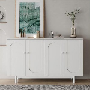 VASIP Modern Storage Buffet Cabinet with 4 Doors and Adjustable Shelves,Sideboard with Solid Wood Handle for Living Room,Kitchen - 1 of 4
