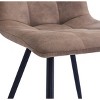 Nordlys Set of 2 Metal and Fabric Dining Chairs Modern Design Style Upholstery Dining Room - 3 of 4