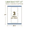 Avery Dissolvable Labels, 2.5" x 4" Rectangle - 4 of 4