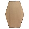 HomeRoots 28" Brown Hexagonal Framed Accent Mirror - 4 of 4
