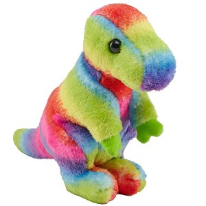 Wild Republic Rainbow Pocketkins Eco T-Rex Stuffed Animal, 5 Inches - 1 of 1