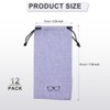 Unique Bargains Safe Storing Linen Eyeglass Pouches with Drawstring 7.1" x 3.5" 12 Pcs - 2 of 4