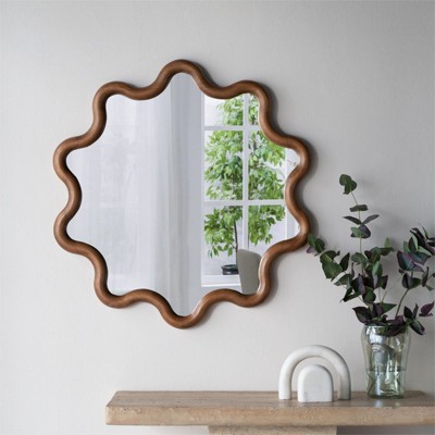Solid Wood Wall Mirror,Gear Mirror,Strange Mirror,Artwork Mirror,Vintage Circle Mirror,Decor Mirror,Round Dressing Table Mirror-The Pop Home