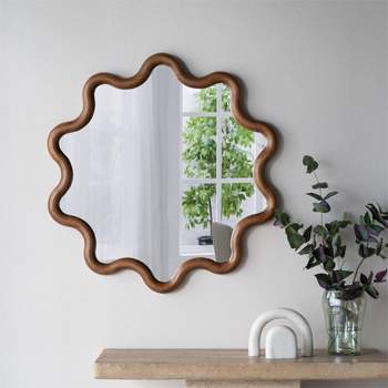 Sofie 21 X 26 Decorative Wall Mirrors With Rectangle Brown Zebra