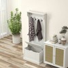 Resenkos Entryway Hall Tree - Coat Rack, Sitting/Mudroom Bench with Storage & Hooks, - 2 of 4