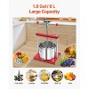 VEVOR 1.6 Gal/6L Fruit Wine Press, 2 Stainless Steel Barrels, Manual Juice Maker, Cider Apple Grape Tincture Honey Olive Oil Making Press, Red - 4 of 4