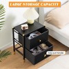 LOVMOR 2 Drawer PU Leather Drawer Nightstands for Bedroom - 3 of 4